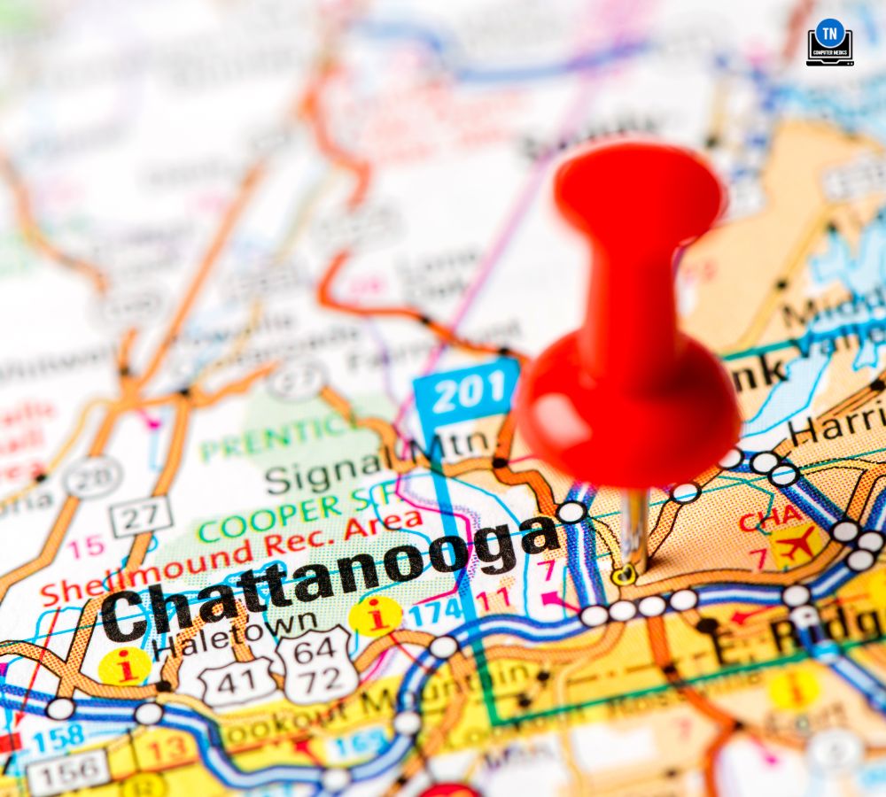 Chattanooga Tennessee pin map